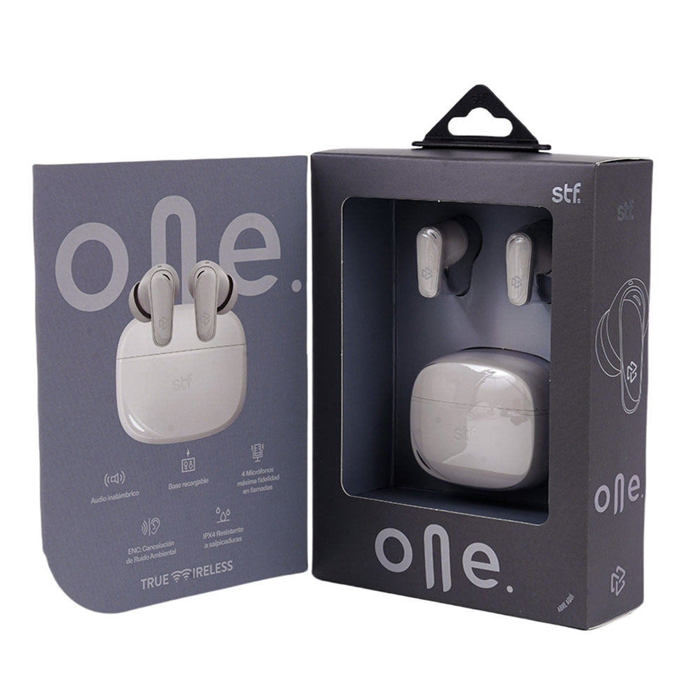 Audifonos Inalambricos Tws One STF 42hrs Uso ENC 4 Micrófonos Protección IPX4 Gris