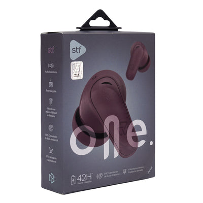 Audifonos Inalambricos Tws One STF 42hrs Uso ENC 4 Micrófonos Protección IPX4 Vino