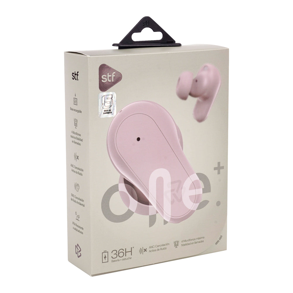 Audifonos Inalambricos Tws One Plus STF 36hrs Uso ANC/ENC 4 Micrófonos Protección IPX4 Rosa
