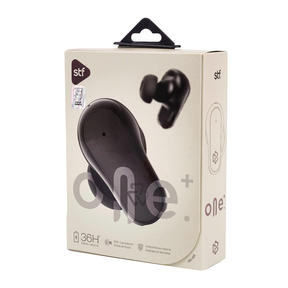 Audifonos Inalambricos Tws One Plus STF 36hrs Uso ANC/ENC 4 Micrófonos Protección IPX4 Negro