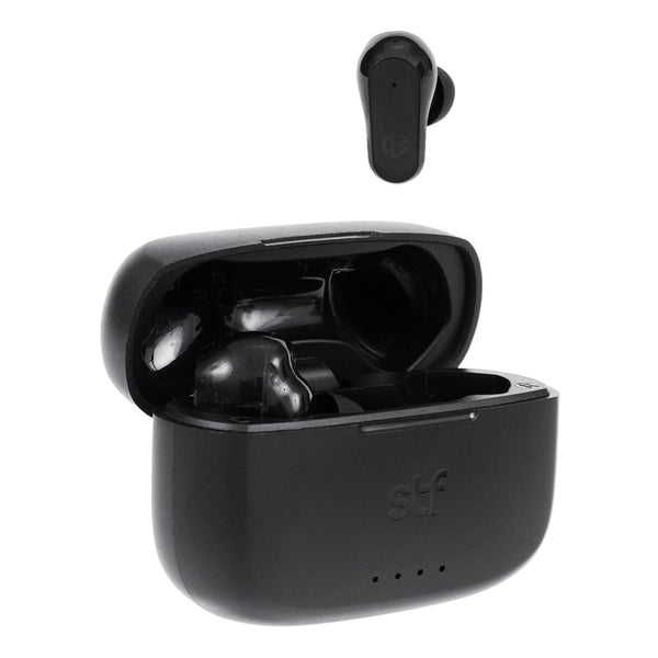 Audífonos STF One Plus: ANC, ENC, TWS, 4 Micrófonos, Batería 36 Hrs, IPX4 Negro