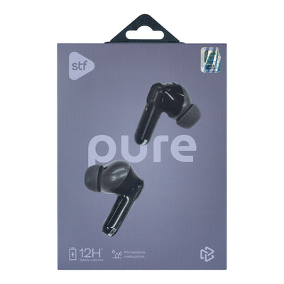 Audifonos Inalambricos Tws Pure STF 12hrs Uso Protección IPX4 Negro