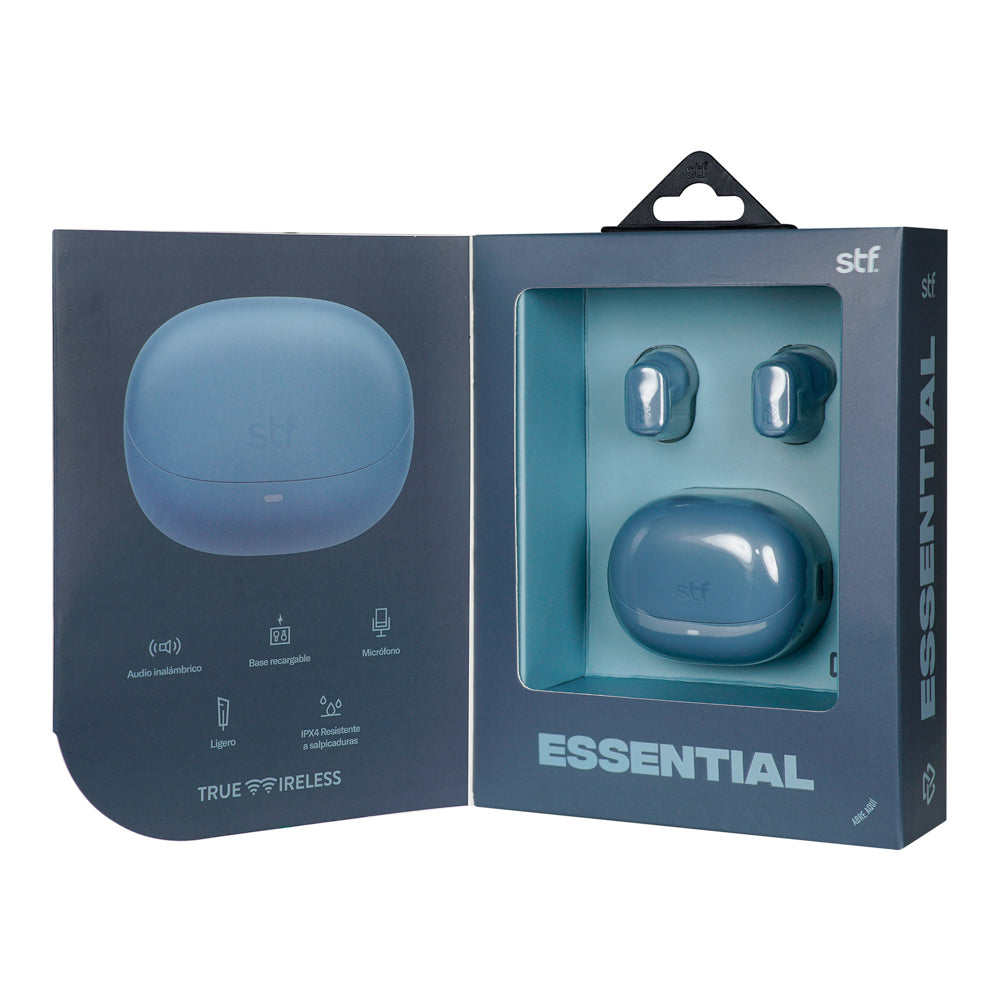 Audifonos Inalambricos Tws Essential STF 40hrs Uso Protección IPX4 Azul
