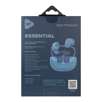Audifonos Inalambricos Tws Essential STF 40hrs Uso Protección IPX4 Azul