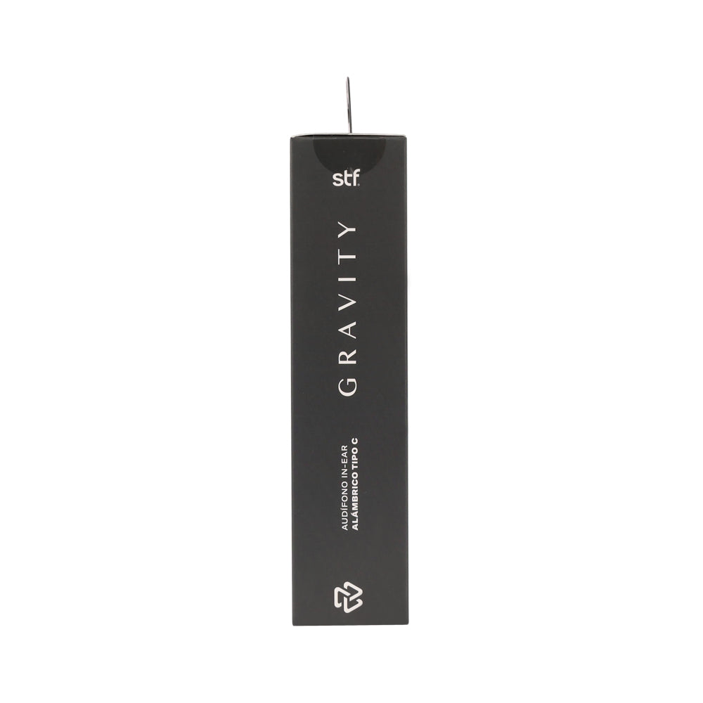 Audifonos alámbricos In Ear Gravity STF Tipo C, Micrófono, Negro