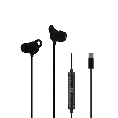 Audifonos alámbricos In Ear Gravity STF Tipo C, Micrófono, Negro
