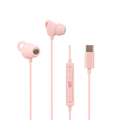 Audifonos alámbricos In Ear Gravity STF Tipo C, Micrófono, Rosa