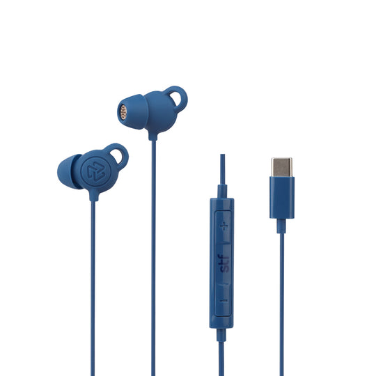 Audifonos alámbricos In-Ear Gravity: Tipo C, Micrófono, Azul