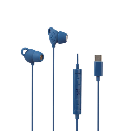 Audifonos alámbricos In-Ear Gravity: Tipo C, Micrófono, Azul