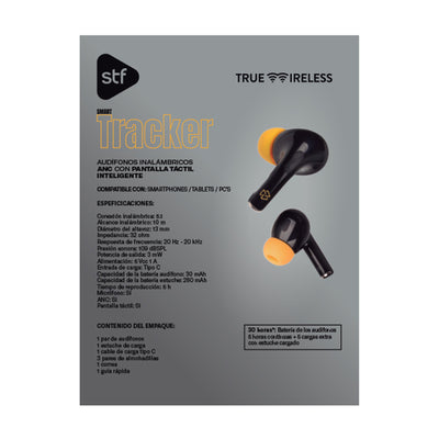 Audifonos Inalambricos Tws Tracker STF 30hrs Uso Pantalla LCD Táctil