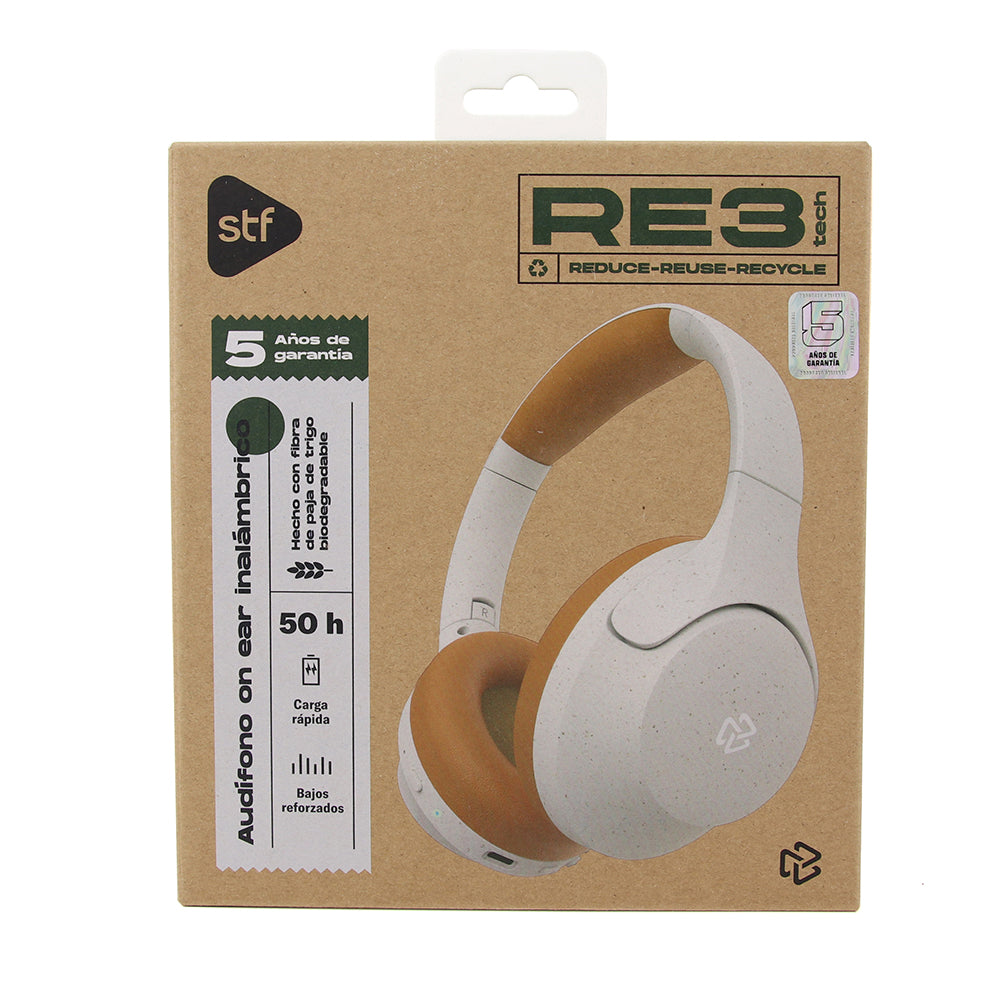 Audífonos inalámbricos On ear | STF RE3 ECO | 50 hrs de uso
