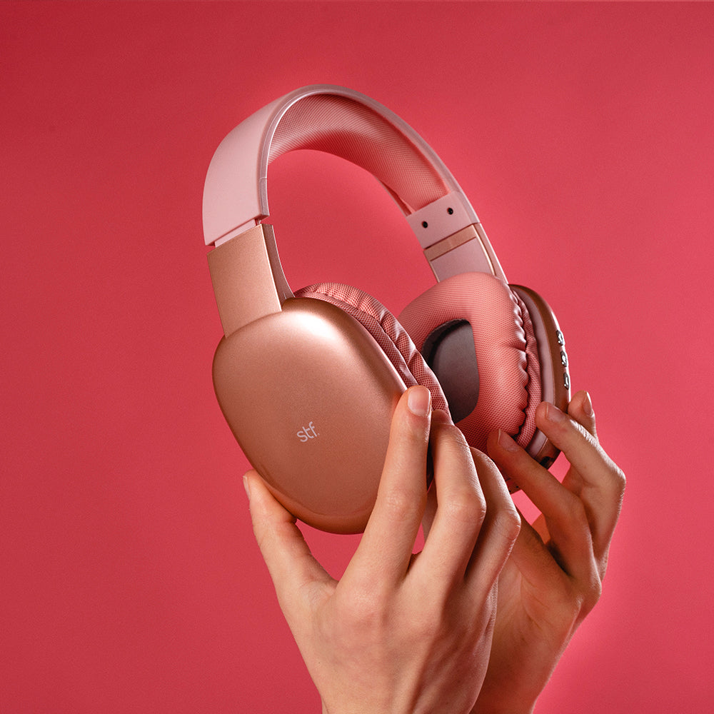 Audífonos inalámbricos de diadema STF™ Aurum color rosa