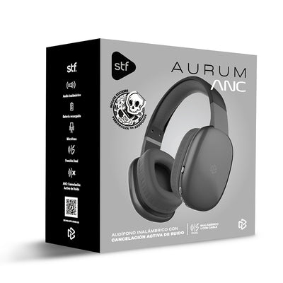 Audifonos Inalambricos On Ear Aurum STF ANC 8hrs Uso Negro