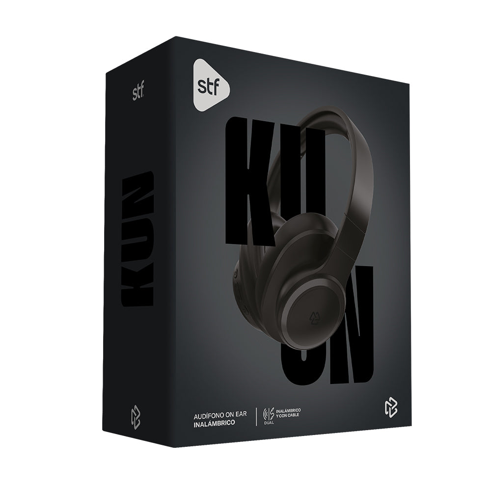 Audifonos Inalambricos On Ear Kun STF 7hrs Uso Negro