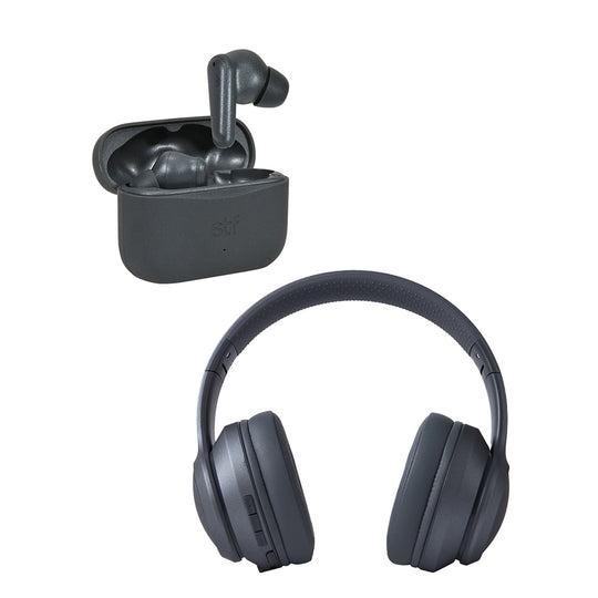 Two Pack Soar ANC STF: Audífonos inalámbricos OE+TWS, 30H Gris