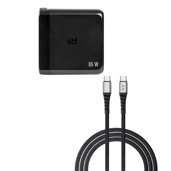 Combo Cargador Ultra Rápido: Cargador GaN + Cable USB-C 1.8 m