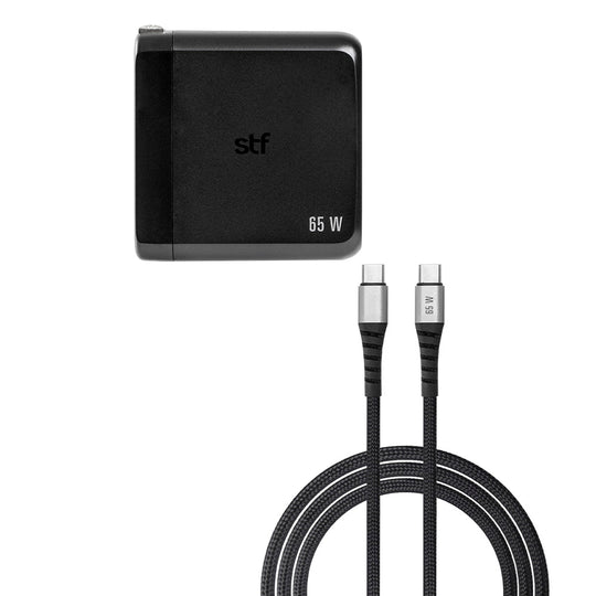 Combo Cargador Ultra Rápido: Cargador GaN + Cable USB-C 1.8 m