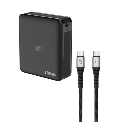 Kit STF Batería Portátil 10 000 mAh + Cable 65W de 1.8 M