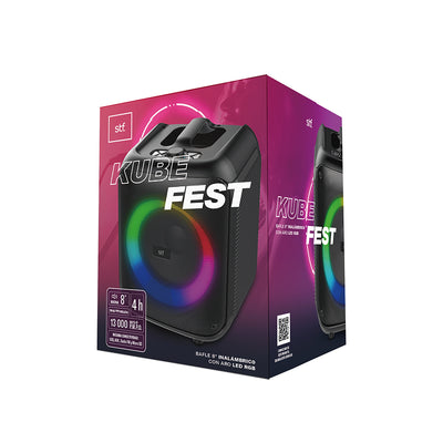 Bocina Portátil Kube fest 8 STF 26W 4hrs Uso Función Tws