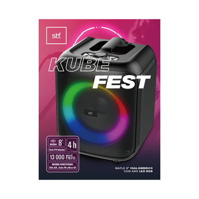 Bocina Portátil Kube fest 8 STF 26W 4hrs Uso Función Tws