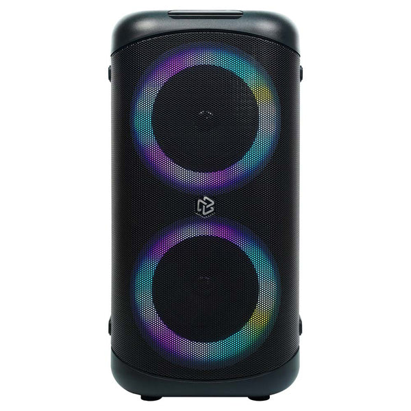 Bocina Inalámbrica Portátil Allure 5"x2 con Luz LED RGB - Negro