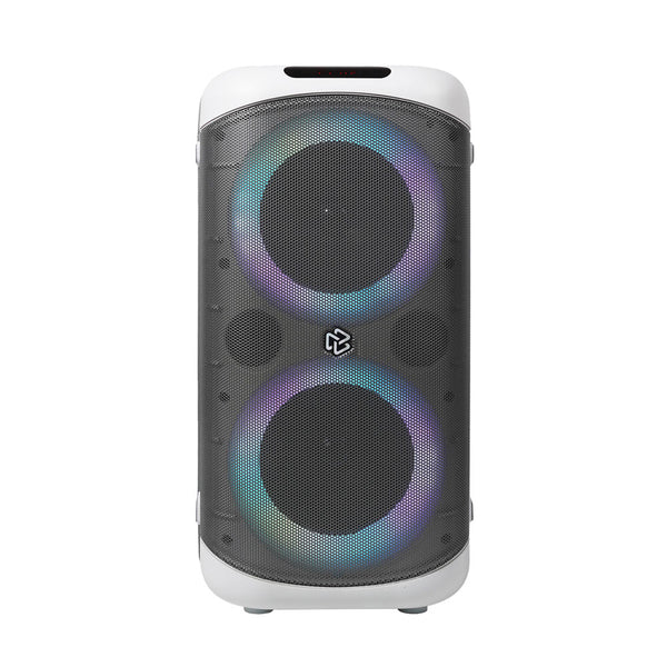 Bocina Inalámbrica Portátil Allure 5"x2 con Luz LED RGB - Blanca