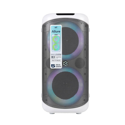 Bocina Portátil Allure 5x2 STF 20W 3hrs Uso Función Tws Blanca
