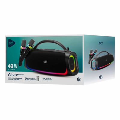 Bocina Inalámbrica Allure Karaoke STF 40W 10hrs Uso