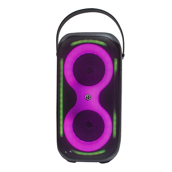 Bocina Inalámbrica G Track Ultra Tower Portátil  5"x2 con luz LED RGB Gris
