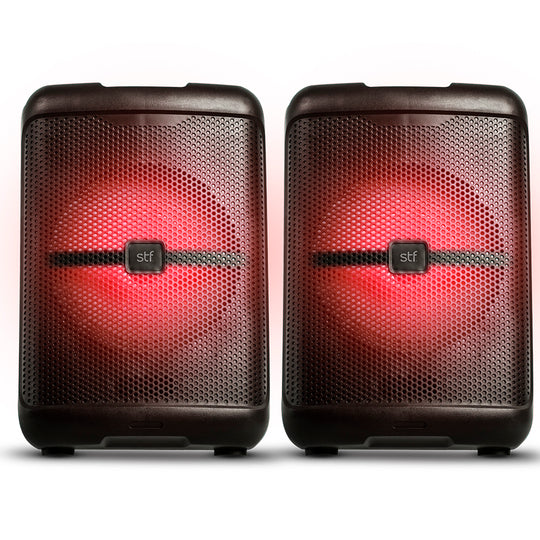 Two Pack Bocinas Inalámbricas Coloso: TWS, 20W, USB, microSD, Auxiliar, 3hrs uso