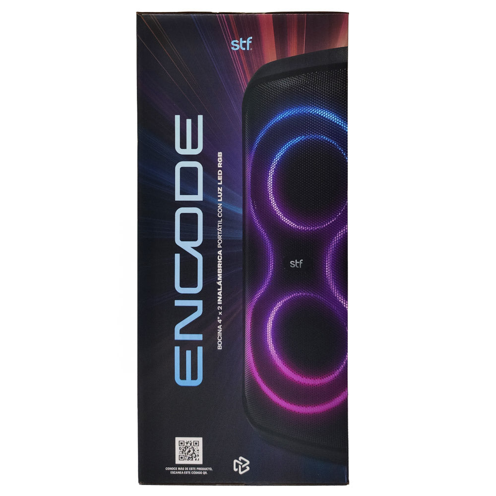 Bocina Portátil Encode 2x4 STF 10W 6hrs Uso Función Tws