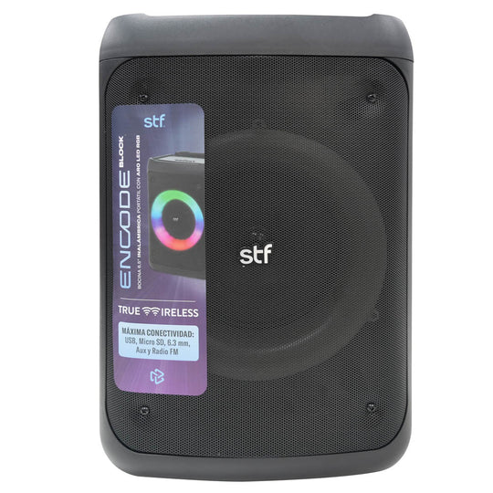 Bocina Inalámbrica Portátil Encode Block 6.5 con aro LED RGB