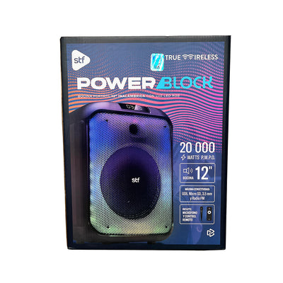Bocina Portatil Power Block 12 STF 40W 4hrs Uso Funcion Tws
