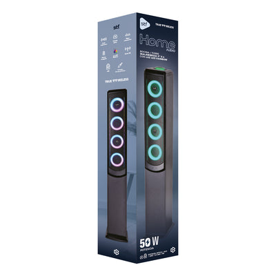 Barra de Sonido Torre Home Audio STF Subwoofer 50W USB SD 3.5 mm 6.3 mm FM True Wireless