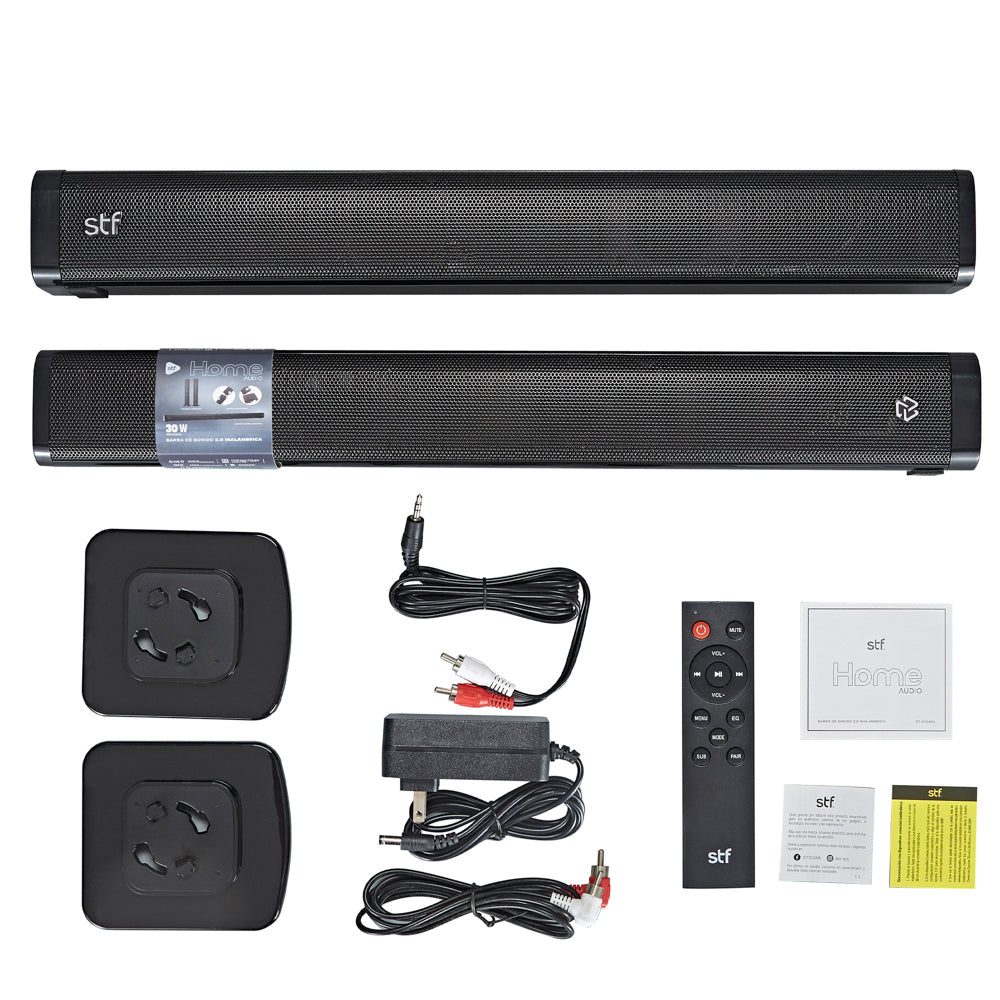 Barra de Sonido Home Audio 2.0 STF 30W HDMI OPTICO 3.5mm AUX USB