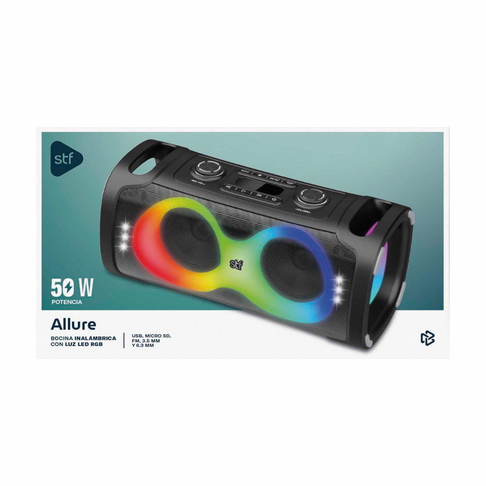 Bocina Portatil Allure Doble 6.5 STF 50W 2hrs Uso