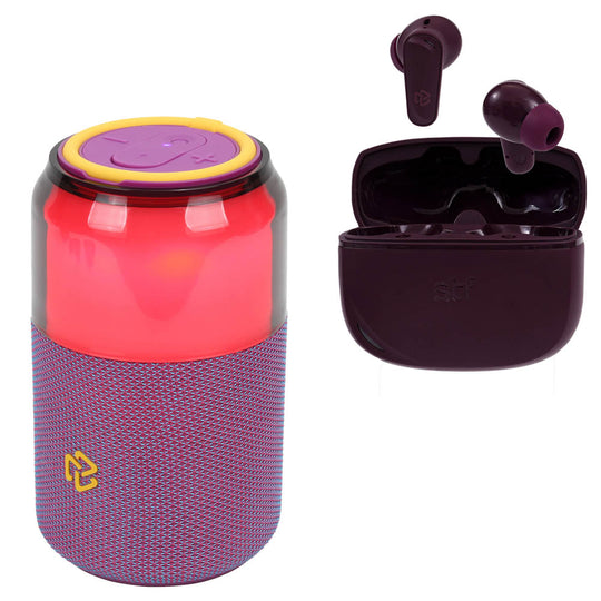 Kit STF Audífonos One TWS ENC + Bocina inalámbrica BOLT color Morado