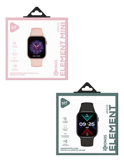 Combo STF Smartwatch Reloj Kronos Element + Smartwatch Reloj Kronos Element mini
