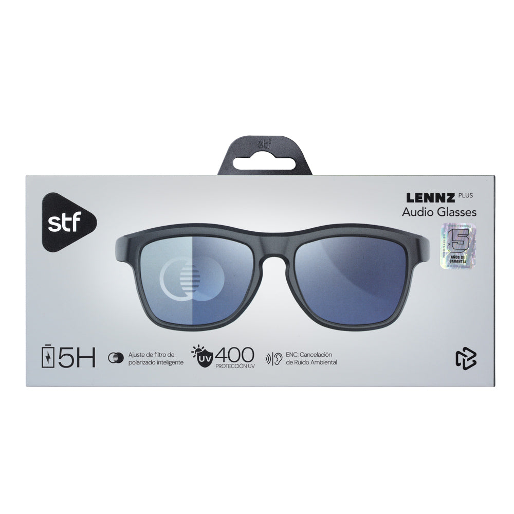 Lentes de Sol STF con Audio Lennz Plus Audio Glasses STF 5Hrs Uso Protección UV400