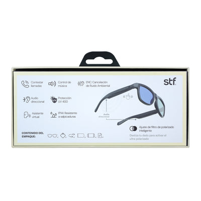 Lentes de Sol STF con Audio Lennz Plus Audio Glasses STF 5Hrs Uso Protección UV400