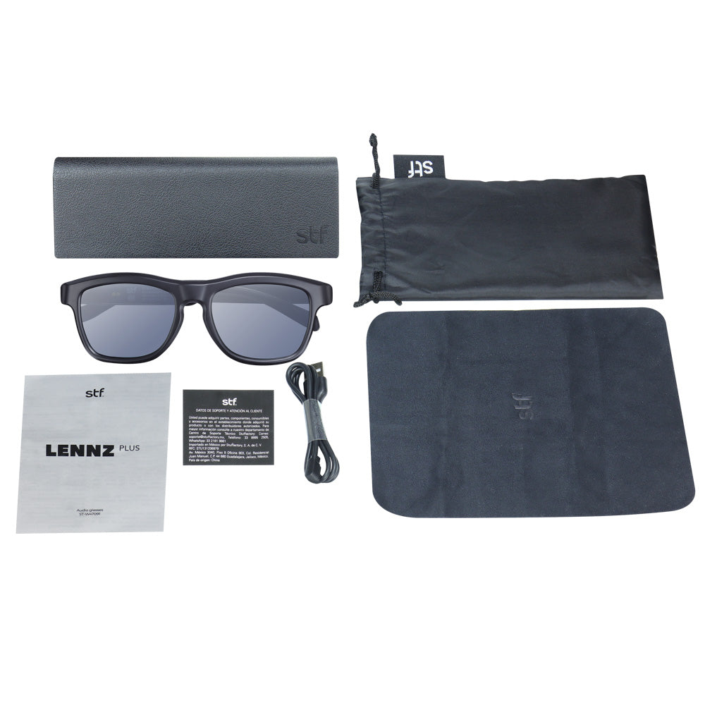 Lentes de Sol STF con Audio Lennz Plus Audio Glasses STF 5Hrs Uso Protección UV400