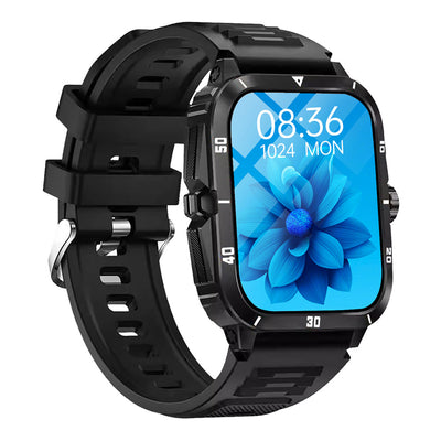 Smartwatch Reloj Kronos Insignia STF Pantalla 2" Resistencia al agua IP65 Negro