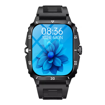 Smartwatch Reloj Kronos Insignia STF Pantalla 2" Resistencia al agua IP65 Negro