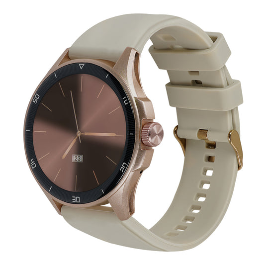 Smartwatch Reloj Kronos Oblivion AMOLED 1.43", Llamadas, Sumergible IP68, Beige