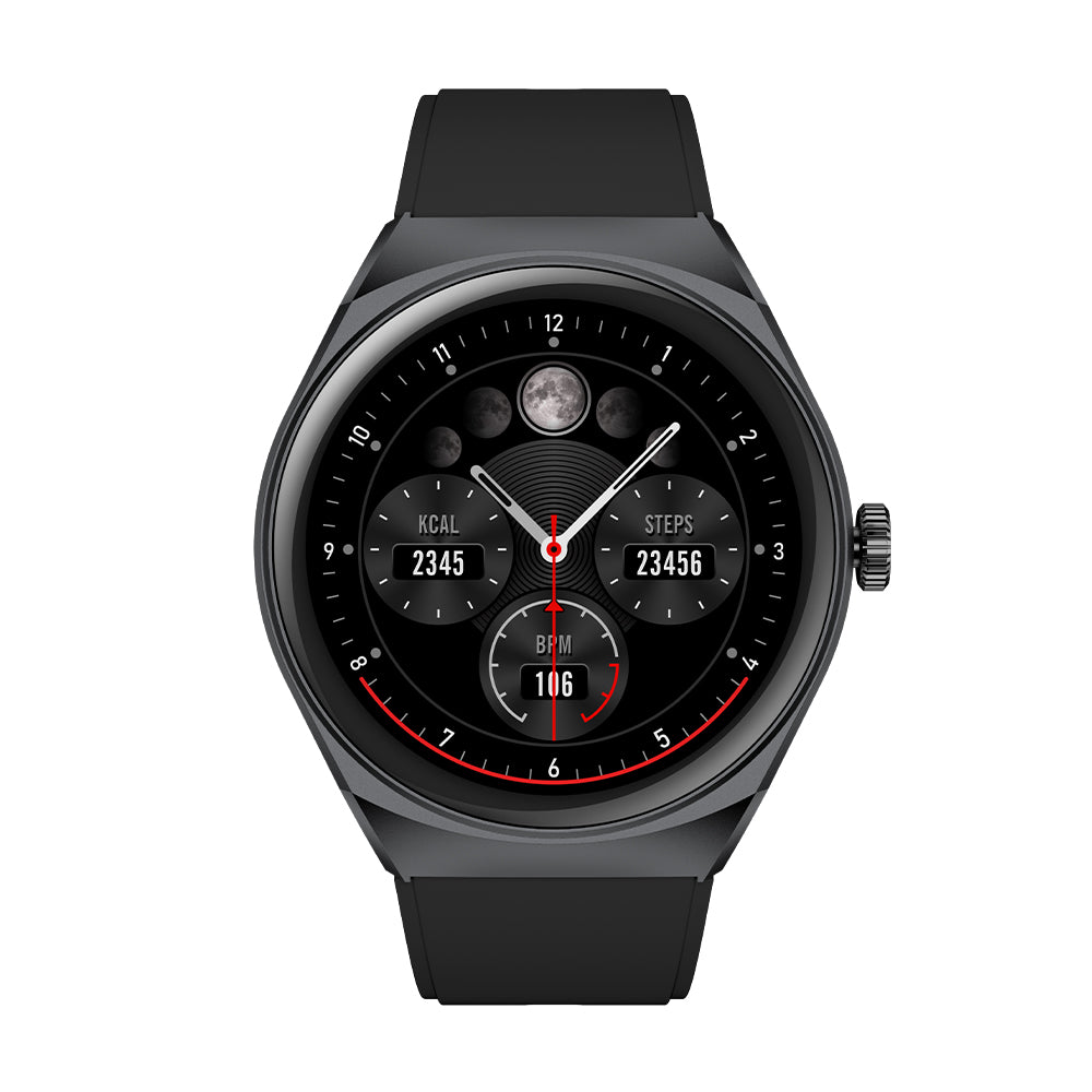 Smartwatch Reloj Kronos Trek STF Pantalla 1.38" Resistencia al agua IP67 Negro