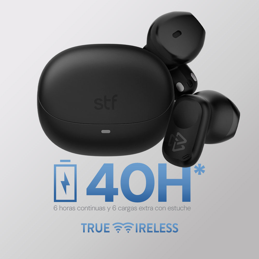 Audifonos Inalambricos Tws Essential STF 40hrs Uso Protección IPX4 Negro