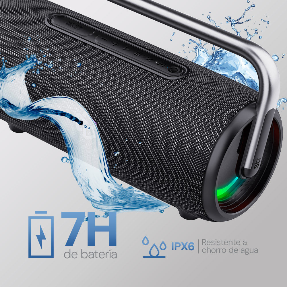 Bocina Portátil Boost Power STF 80W 7hrs Uso Función Tws con Power Bank
