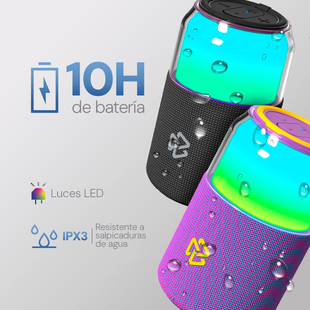 Bocina Portátil Bolt STF 5W 10hrs Uso Función Tws Protección IPX3 Negro