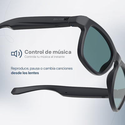 Lentes de Sol STF con Audio Lennz Plus Audio Glasses STF 5Hrs Uso Protección UV400