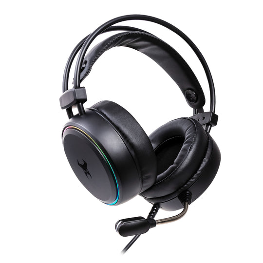 Audífonos Gamer Híbridos On ear Beast MSA-010: Triple conexión, Videojuegos, Micrófono ajustable, Luz, Sonido 7.1 Digital